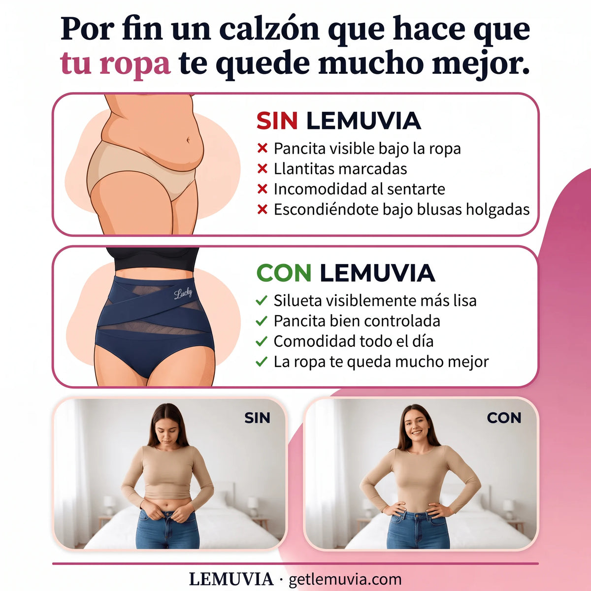 Calzón moldeador de cintura alta Lemuvia